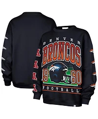 '47 Brand Women's Navy Denver Broncos Go Big Oversized Pullover Sweatshirt