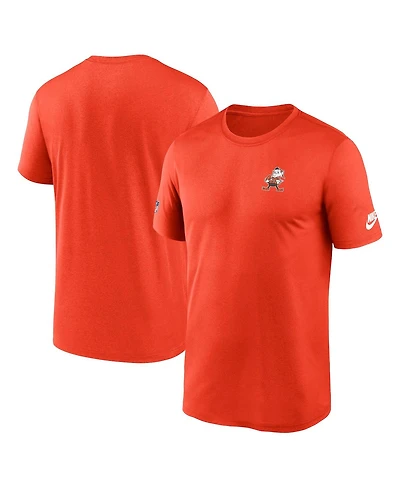 Nike Men's Orange Cleveland Browns Sideline Alt Pack Small Logo Legend Performance T-Shirt