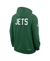 Nike Men's Green New York Jets Sideline Standard Issue Alt 2 Dri-fit Hoodie
