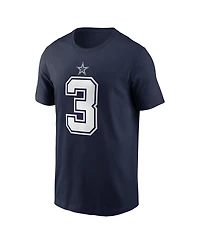 Nike Men's George Pickens Navy Dallas Cowboys Name Number T-Shirt