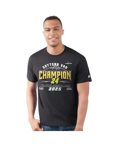 Starter Men's Black William Byron 2025 Daytona 500 Champion Prime Time T-Shirt