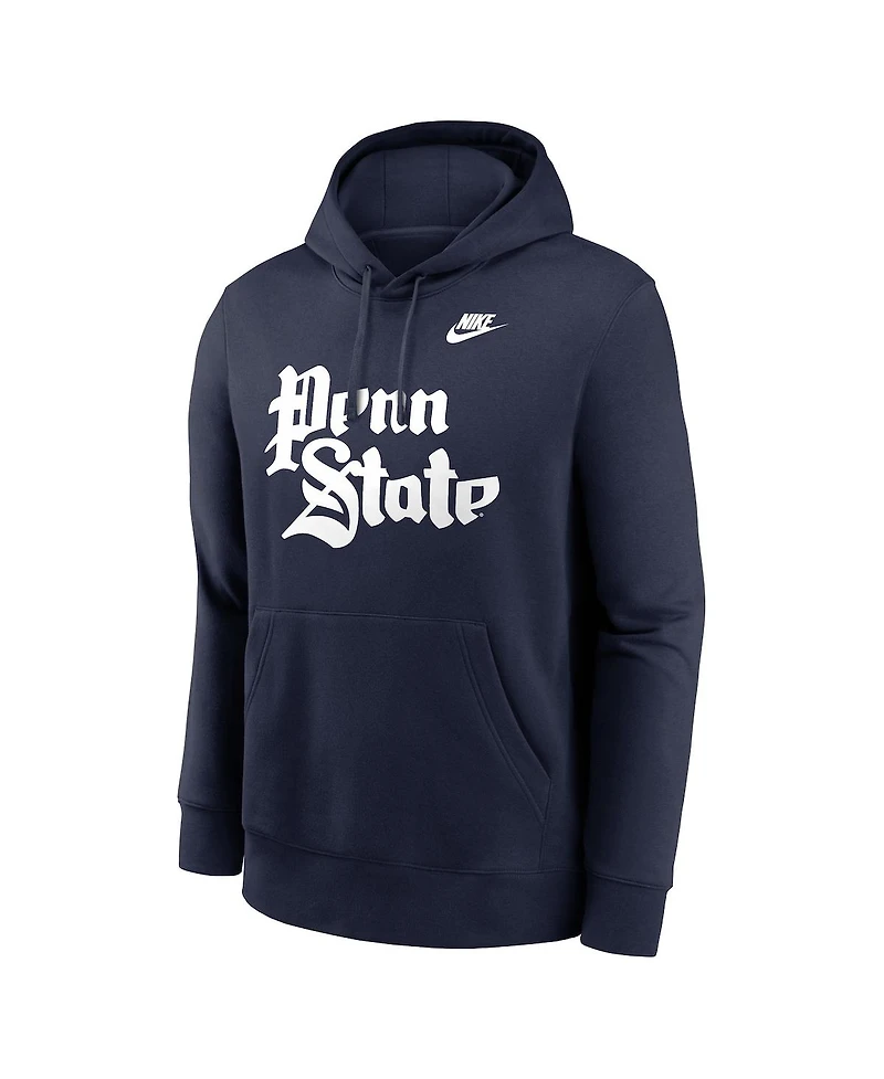 Nike Men's Navy Penn State Nittany Lions Vault Club Hoodie