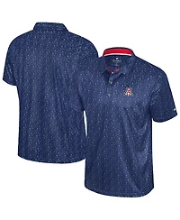 Colosseum Men's Navy Arizona Wildcats Football Print Polo Shirt