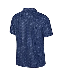 Colosseum Men's Navy Ole Miss Rebels Football Print Polo Shirt