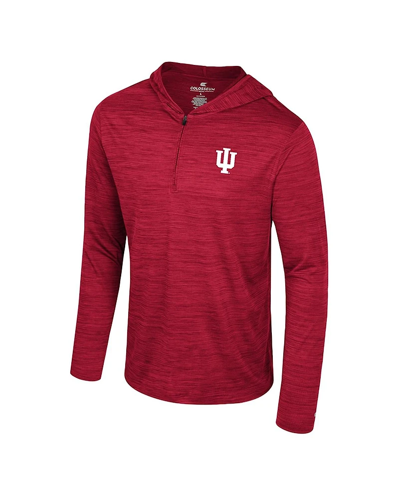 Colosseum Men's Crimson Alabama Tide Always Sunny Lightweight Quarter-Zip Hoodie