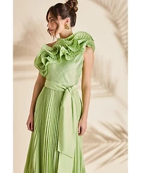 Coast Women's One Shoulder Pleated Skirt Maxi Dress