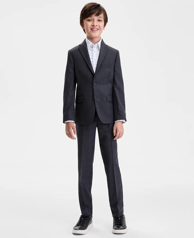 Kenneth Cole Reaction Big Boys Windowpane Print 2-Piece Suit