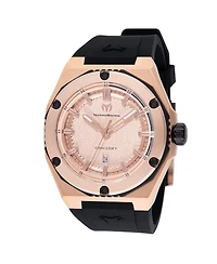 Technomarine Men's Tm-416065 Coral Quartz Rose Gold Dial WatchBrand