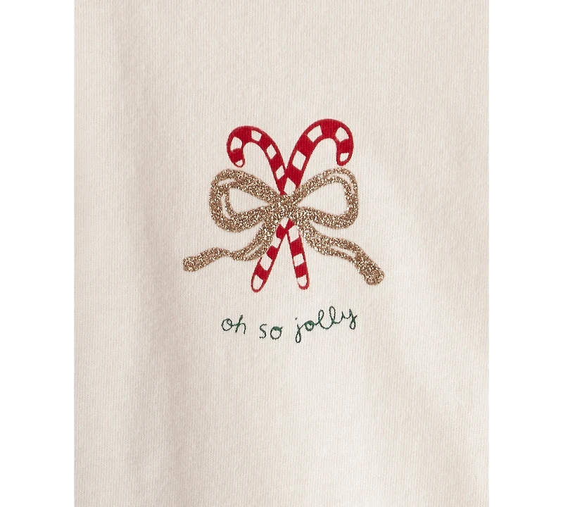 Carter's Baby Girls Candy Cane Ruffle Bodysuit and Pants, 2-Piece Set