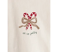 Carter's Baby Girls Candy Cane Ruffle Bodysuit and Pants, 2-Piece Set