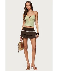 Edikted Women's Haylie Cut Out Halter Top