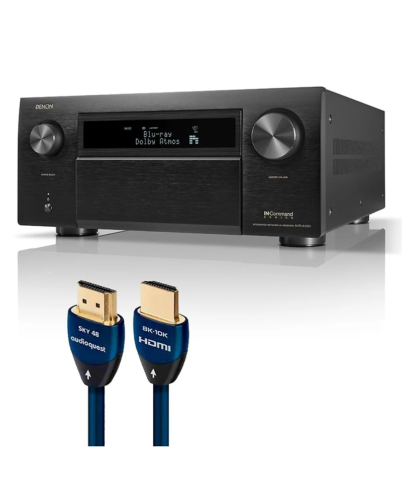 Denon Avr-A10H 13.4 Channel 8K Av Amplifier with AudioQuest Sky 3m Hdmi Cable