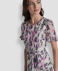 Dkny Women's Printed Midi Dress