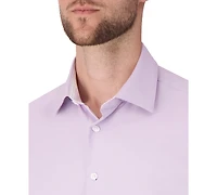 Report Collection Men's Long Sleeve 4-Way Solid Woven Dress Shirt