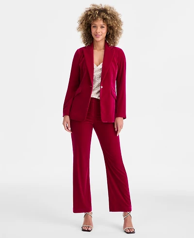 Tahari Asl Women's Velvet Flare Pants