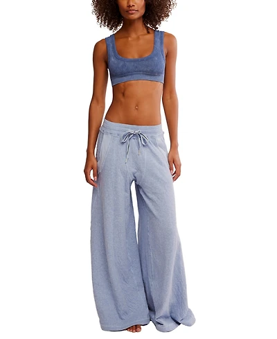 Free People Women's Wait A Minute Extra Wide Leg Knit Pants