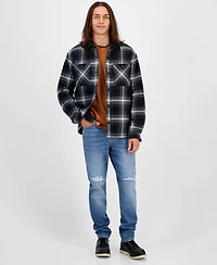 Sun + Stone Men's Rodgers Long-Sleeve Snap-Front Plaid Shirt Jacket, Macy's Exclusive