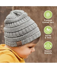 KeaBabies 3pk Warmzy Baby Beanies, 0-36 months Hats, Winter Hat for Newborn, Infant, Toddlers, Boys, Girls
