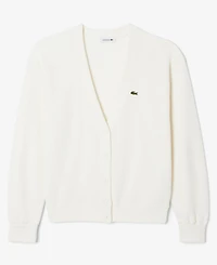 Lacoste Usa Women's V-Neck Cardigan Sweater
