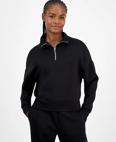 And Now Women's Cozy Scuba Quarter-Zip Sweatshirt, Macy's Exclusive