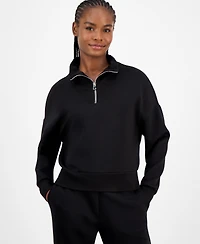 And Now Women's Cozy Scuba Quarter-Zip Sweatshirt, Macy's Exclusive