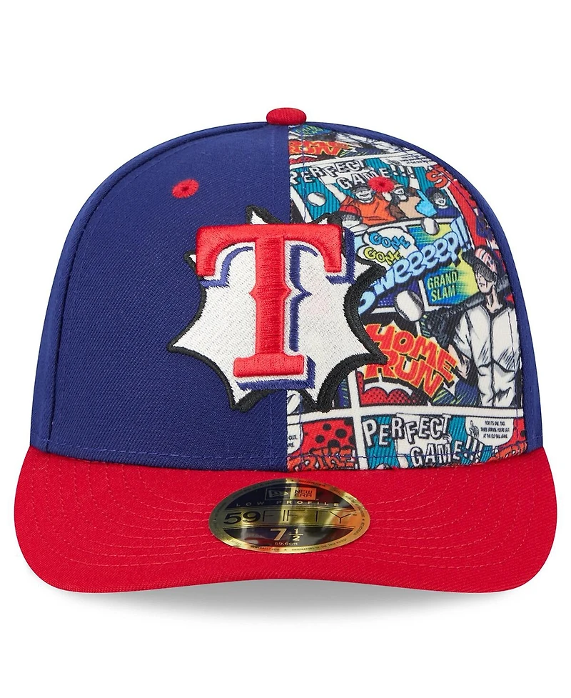 New Era Men's Royal/Red Texas Rangers 2025 Mlb Diamond Hero Edition Low Profile 59FIFTY Fitted Hat