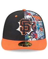 New Era Men's Black/Orange San Francisco Giants 2025 Mlb Diamond Hero Edition Low Profile 59FIFTY Fitted Hat