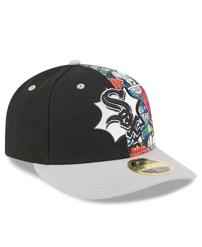 New Era Men's Black/Gray Chicago White Sox 2025 Mlb Diamond Hero Edition Low Profile 59FIFTY Fitted Hat