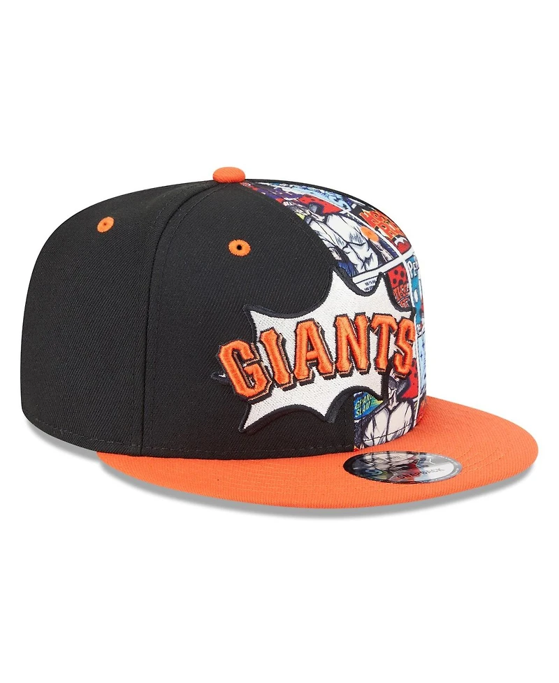 New Era Men's Black/Orange San Francisco Giants 2025 Mlb Diamond Hero Edition 9FIFTY Snapback Hat