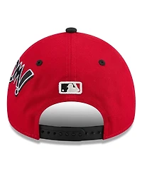 New Era Men's Red/Black Cincinnati Reds 2025 Mlb Diamond Hero Edition A-Frame 9FORTY Adjustable Hat