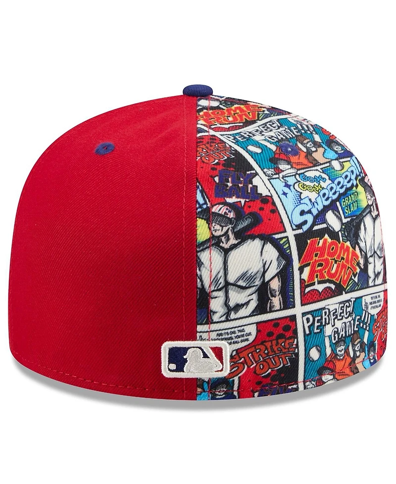 New Era Men's Red/Royal Philadelphia Phillies 2025 Mlb Diamond Hero Edition 59FIFTY Fitted Hat