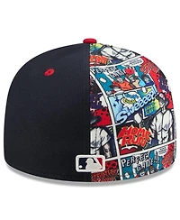 New Era Men's Navy/Red Minnesota Twins 2025 Mlb Diamond Hero Edition 59FIFTY Fitted Hat