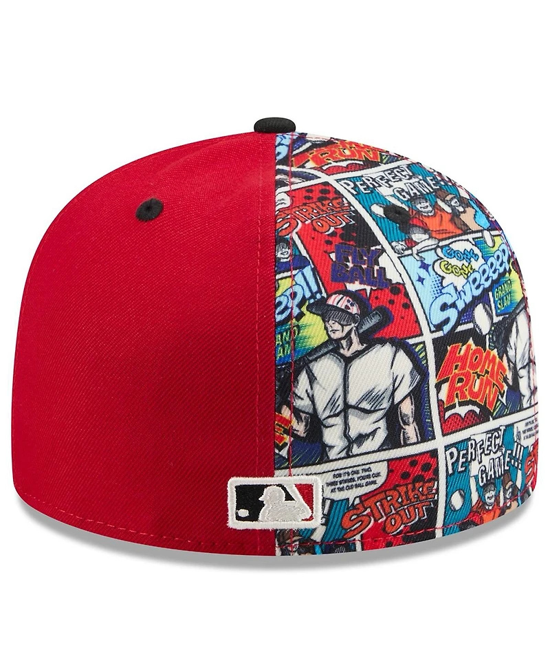 New Era Men's Red/Black Cincinnati Reds 2025 Mlb Diamond Hero Edition 59FIFTY Fitted Hat
