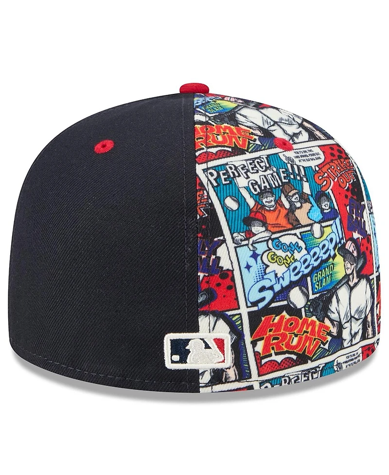 New Era Men's Navy/Red Boston Red Sox 2025 Mlb Diamond Hero Edition 59FIFTY Fitted Hat