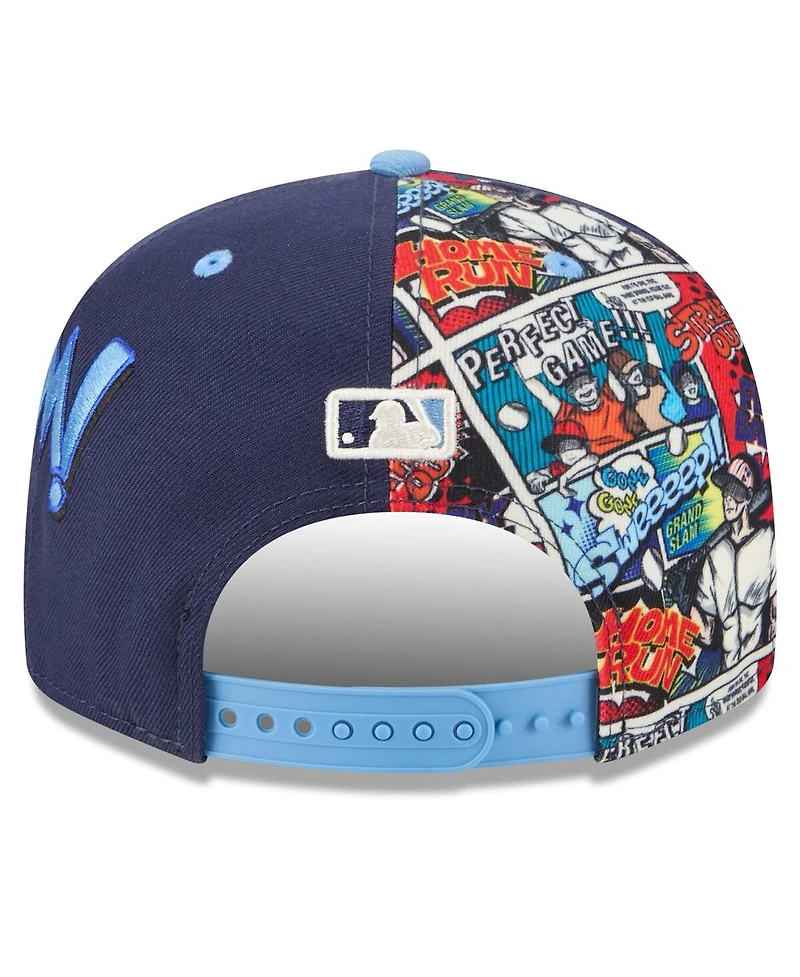 New Era Big Boys and Girls Navy/Light Blue Tampa Bay Rays 2025 Mlb Diamond Hero Edition 9FIFTY Snapback Hat