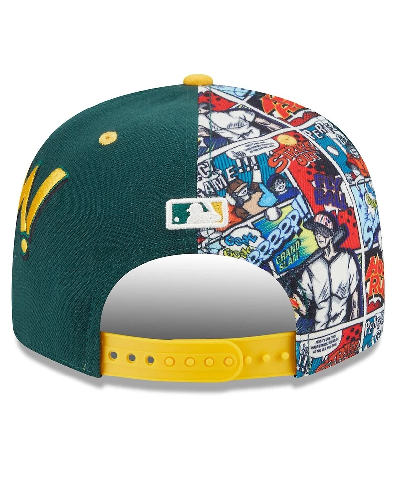 New Era Big Boys and Girls Green/Gold Athletics 2025 Mlb Diamond Hero Edition 9FIFTY Snapback Hat