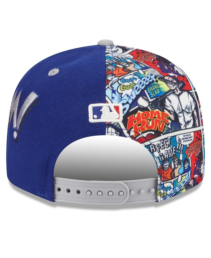 New Era Big Boys and Girls Royal/Gray Los Angeles Dodgers 2025 Mlb Diamond Hero Edition 9FIFTY Snapback Hat