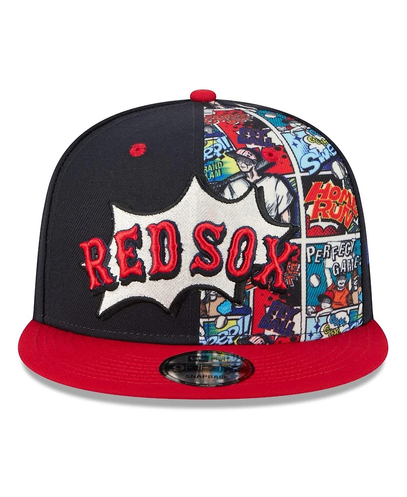 New Era Big Boys and Girls Navy/Red Boston Red Sox 2025 Mlb Diamond Hero Edition 9FIFTY Snapback Hat