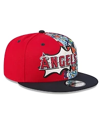New Era Big Boys and Girls Red/Navy Los Angeles Angels 2025 Mlb Diamond Hero Edition 9FIFTY Snapback Hat