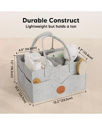 KeaBabies Original Baby Diaper Caddy Organizer, Large Storage Organizer for Nursery, Changing Table