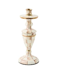 MacKenzie-Childs Mocha Check Medium Candlestick