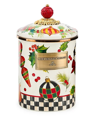 MacKenzie-Childs Deck the Halls Medium Canister