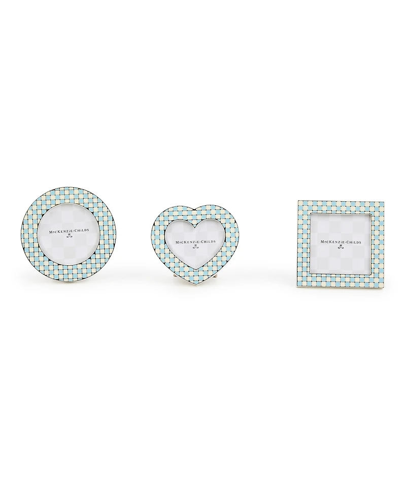 MacKenzie-Childs Celebrate Baby Blue Assorted Frames, Set of 3
