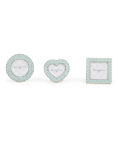 MacKenzie-Childs Celebrate Baby Blue Assorted Frames, Set of 3