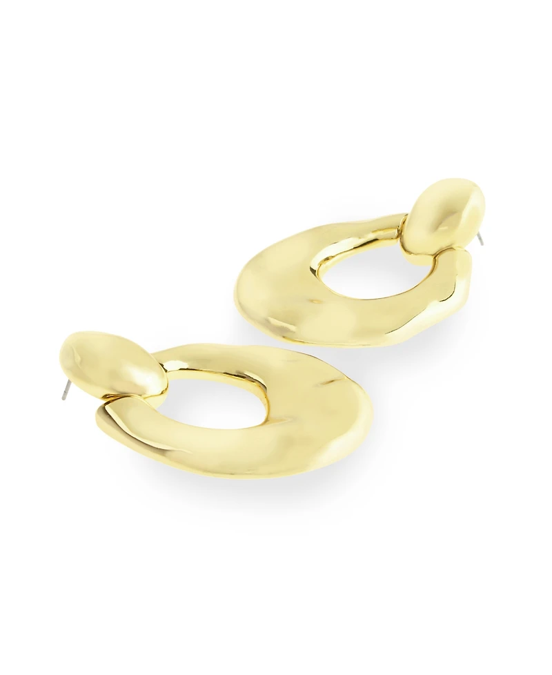 Steve Madden Gold Vintage Doorknocker Earrings