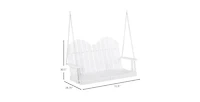 Slickblue Solid Wood Hanging Patio Swing, 2-Seater Design for Outdoor Relaxation
