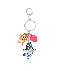 Bluey & Bingo Layered Charm Keychain with Balloon Accent