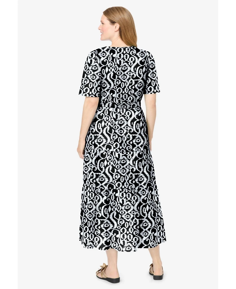 Woman Within Plus Tiered Midi Dress