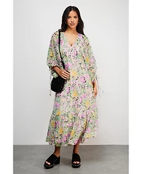 Warehouse Women's Chiffon Batwing Midi Dress