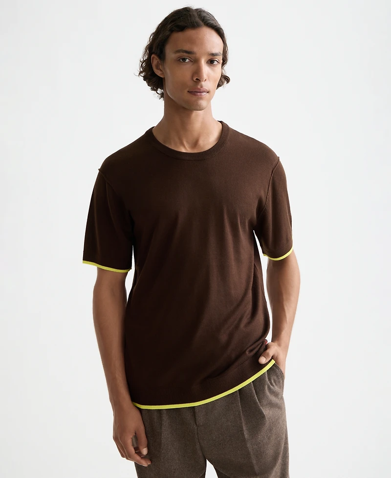 Scotch & Soda Men's Relaxed Fit Short Sleeve Textured T-Shirt